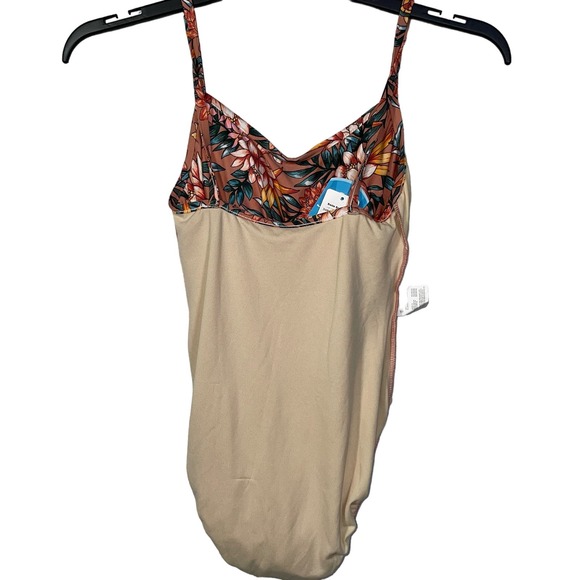 Swim Solutions Women's Tummy-Control Empire-Waist Swimdress 10 - Picture 5 of 8
